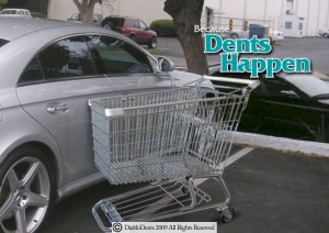 Shopping Cart Dents on car - Instant Dent Repair